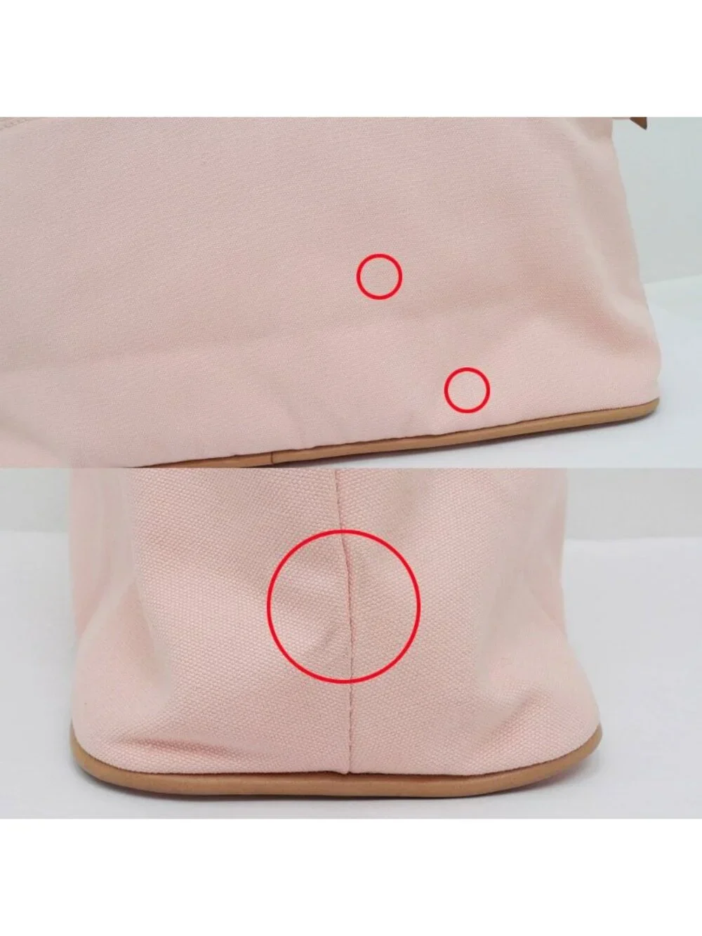 Hermes Bolide Pouch GM Pink Gold Cotton Canvas 100%